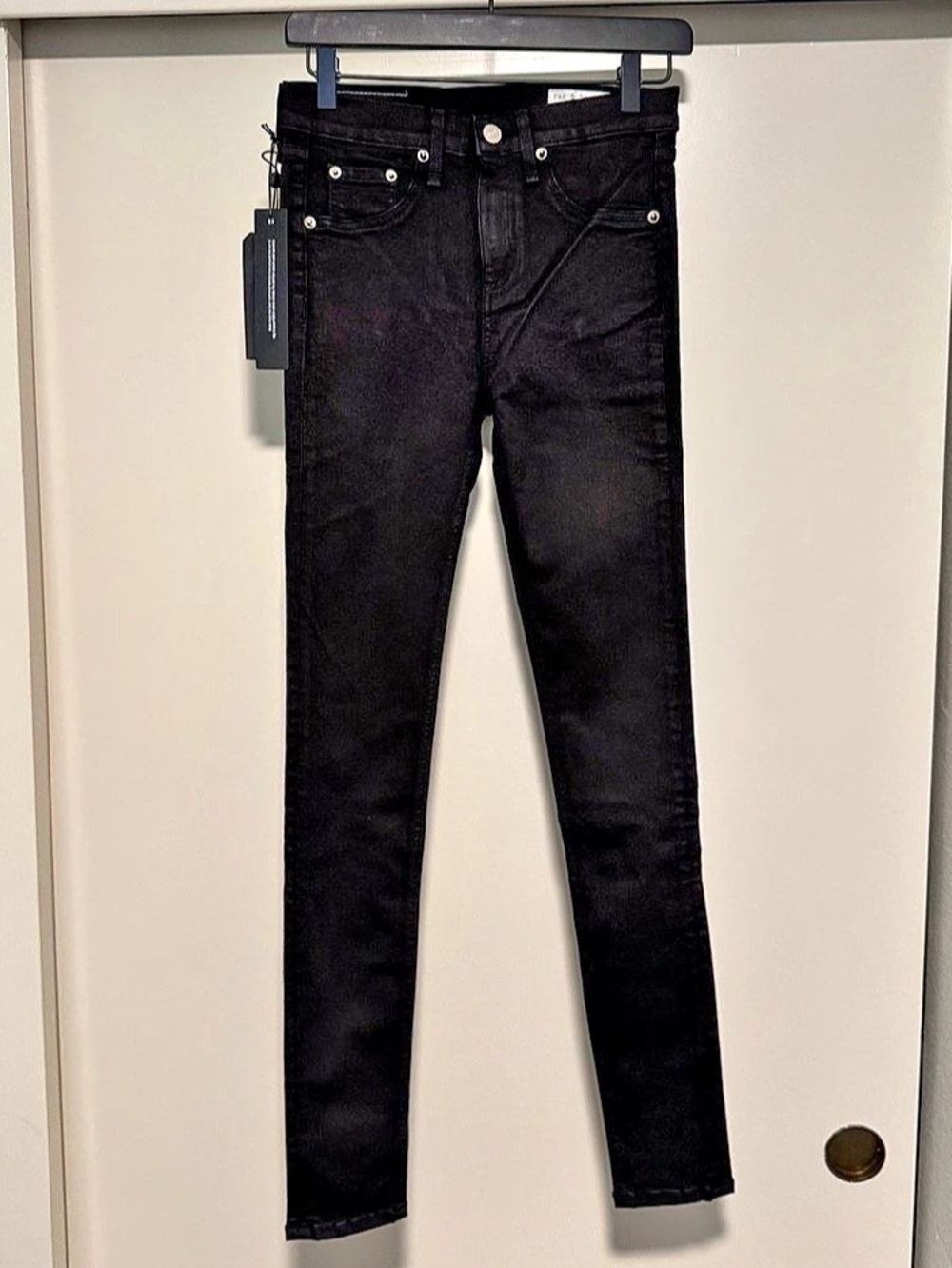 rag & bone NWT High Rise Skinny Jeans in Black Size 27
